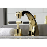 Kaiser KS4982CKL Two-Handle Deck Mount Widespread Bathroom Faucet with Brass Pop-Up, Polished Brass