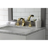 Kaiser KS4982CKL Two-Handle Deck Mount Widespread Bathroom Faucet with Brass Pop-Up, Polished Brass