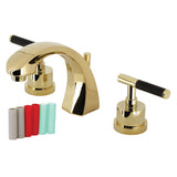 Kaiser KS4982CKL Two-Handle Deck Mount Widespread Bathroom Faucet with Brass Pop-Up, Polished Brass