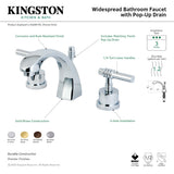 Milano KS4982ML Two-Handle 3-Hole Deck Mount Widespread Bathroom Faucet with Brass Pop-Up, Polished Brass