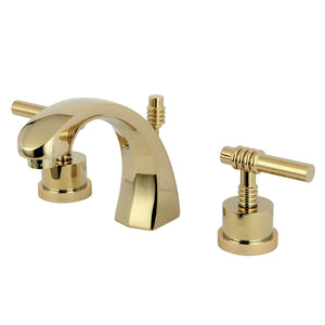 Milano KS4982ML Two-Handle 3-Hole Deck Mount Widespread Bathroom Faucet with Brass Pop-Up, Polished Brass