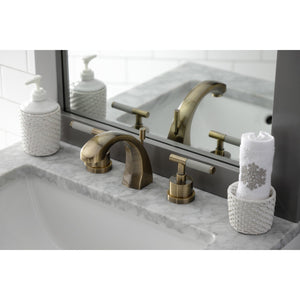 Kaiser KS4983CKL Two-Handle Deck Mount Widespread Bathroom Faucet with Brass Pop-Up, Antique Brass
