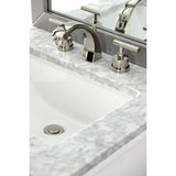Manhattan KS4986CML Two-Handle 3-Hole Deck Mount Widespread Bathroom Faucet with Brass Pop-Up, Polished Nickel