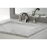 Manhattan KS4986CML Two-Handle 3-Hole Deck Mount Widespread Bathroom Faucet with Brass Pop-Up, Polished Nickel