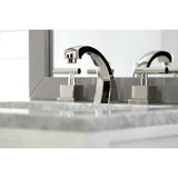 Claremont KS4986CQL Two-Handle 3-Hole Deck Mount Widespread Bathroom Faucet with Brass Pop-Up, Polished Nickel