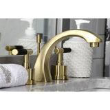 Kaiser KS4987CKL Two-Handle Deck Mount Widespread Bathroom Faucet with Brass Pop-Up, Brushed Brass