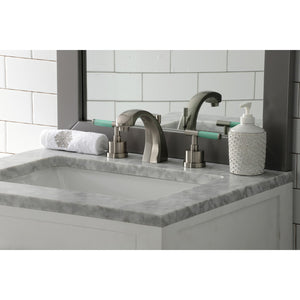 Kaiser KS4988CKL Two-Handle Deck Mount Widespread Bathroom Faucet with Brass Pop-Up, Brushed Nickel