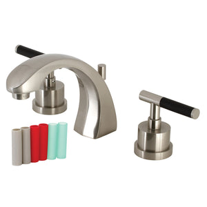 Kaiser KS4988CKL Two-Handle Deck Mount Widespread Bathroom Faucet with Brass Pop-Up, Brushed Nickel
