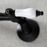 Kingston KS515MB Two-Handle 2-Hole Wall Mount Bathroom Faucet, Matte Black