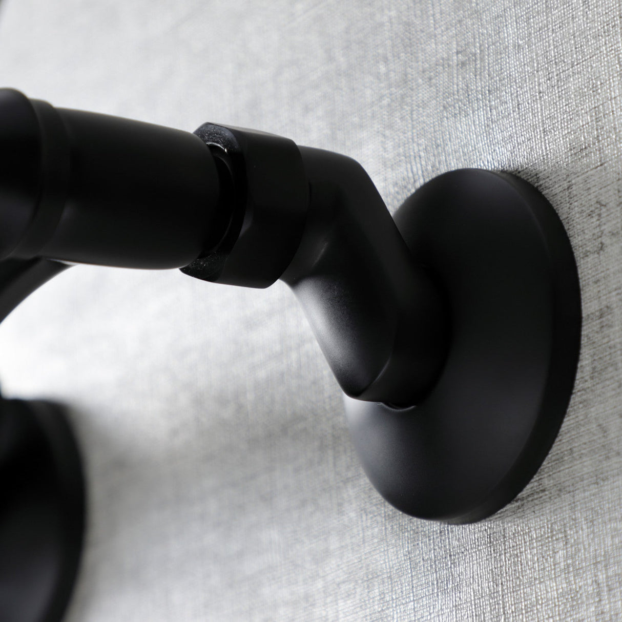 Kingston KS515MB Two-Handle 2-Hole Wall Mount Bathroom Faucet, Matte Black