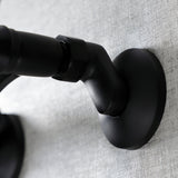 Kingston KS515MB Two-Handle 2-Hole Wall Mount Bathroom Faucet, Matte Black