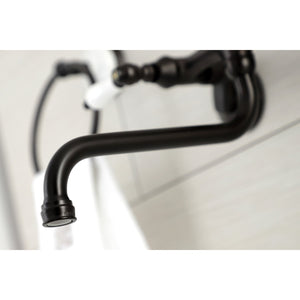 Kingston KS515ORB Two-Handle 2-Hole Wall Mount Bathroom Faucet, Oil Rubbed Bronze