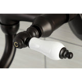 Kingston KS515ORB Two-Handle 2-Hole Wall Mount Bathroom Faucet, Oil Rubbed Bronze