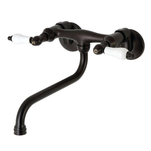 Kingston KS515ORB Two-Handle 2-Hole Wall Mount Bathroom Faucet, Oil Rubbed Bronze