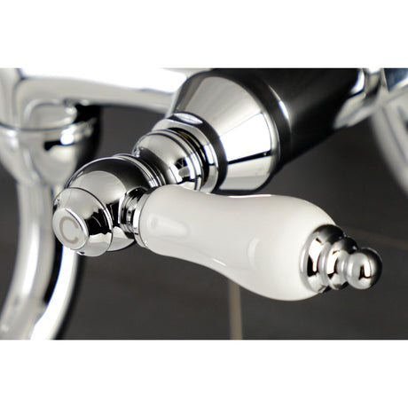Kingston KS516C Two-Handle 2-Hole Wall Mount Bathroom Faucet, Polished Chrome