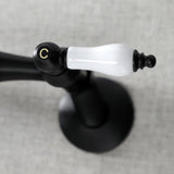 Kingston KS516MB Two-Handle 2-Hole Wall Mount Bathroom Faucet, Matte Black