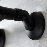 Kingston KS516MB Two-Handle 2-Hole Wall Mount Bathroom Faucet, Matte Black
