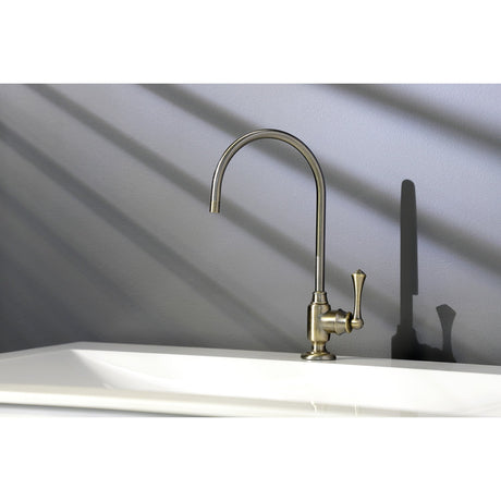 Vintage KS5193BL Single-Handle 1-Hole Deck Mount Water Filtration Faucet, Antique Brass