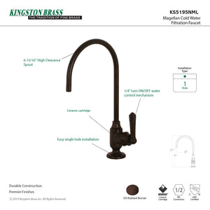 Magellan KS5195NML Single-Handle 1-Hole Deck Mount Water Filtration Faucet, Oil Rubbed Bronze