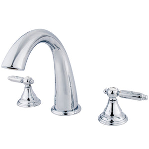 Georgian KS5361GL Two-Handle 3-Hole Deck Mount Roman Tub Faucet, Polished Chrome