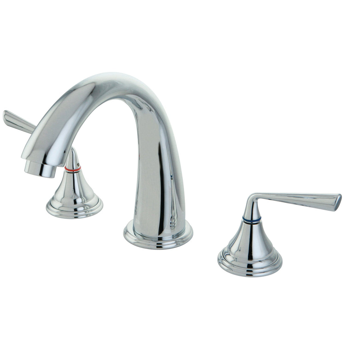 Silver Sage KS5361ZL Two-Handle 3-Hole Deck Mount Roman Tub Faucet, Polished Chrome