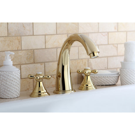 Vintage KS5362AX Two-Handle 3-Hole Deck Mount Roman Tub Faucet, Polished Brass