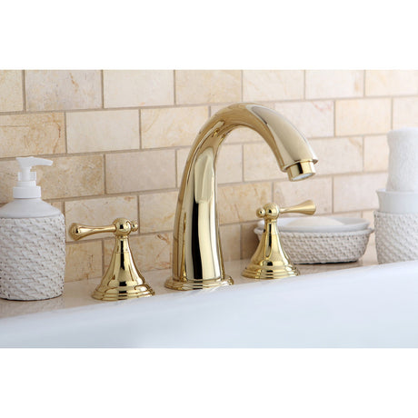 Vintage KS5362BL Two-Handle 3-Hole Deck Mount Roman Tub Faucet, Polished Brass