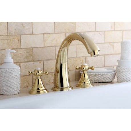 Vintage KS5362BX Two-Handle 3-Hole Deck Mount Roman Tub Faucet, Polished Brass