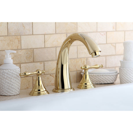 Royale KS5362NL Two-Handle 3-Hole Deck Mount Roman Tub Faucet, Polished Brass