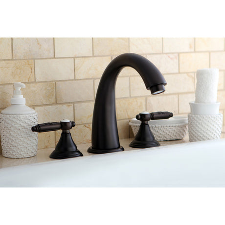 Georgian KS5365GL Two-Handle 3-Hole Deck Mount Roman Tub Faucet, Oil Rubbed Bronze
