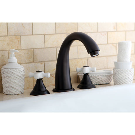 Royale KS5365PX Two-Handle 3-Hole Deck Mount Roman Tub Faucet, Oil Rubbed Bronze