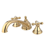 Vintage KS5532AX Two-Handle 3-Hole Deck Mount Roman Tub Faucet, Polished Brass