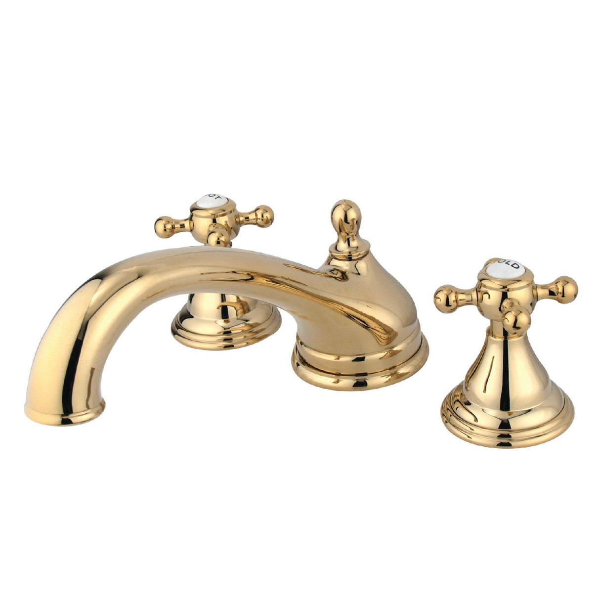 Vintage KS5532BX Two-Handle 3-Hole Deck Mount Roman Tub Faucet, Polished Brass