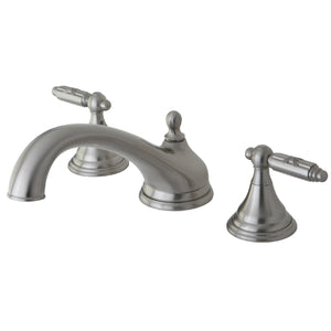 Georgian KS5538GL Two-Handle 3-Hole Deck Mount Roman Tub Faucet, Brushed Nickel