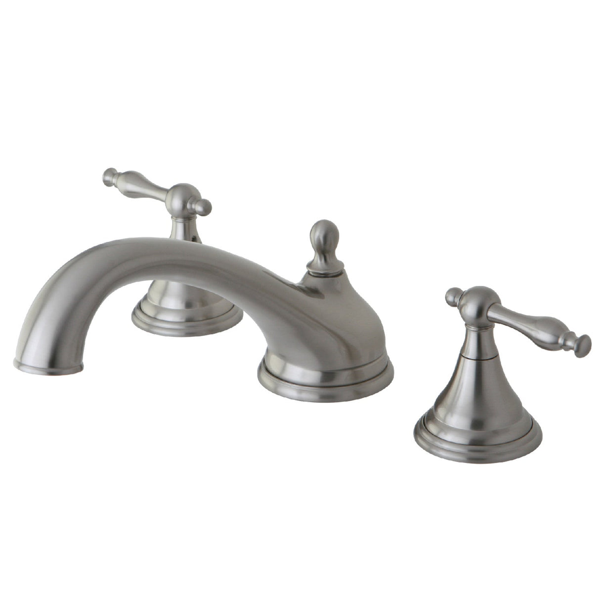 Naples KS5538NL Two-Handle 3-Hole Deck Mount Roman Tub Faucet, Brushed Nickel