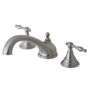 Naples KS5538NL Two-Handle 3-Hole Deck Mount Roman Tub Faucet, Brushed Nickel