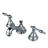 KS5561NL Two-Handle 3-Hole Deck Mount Widespread Bathroom Faucet with Brass Pop-Up, Polished Chrome