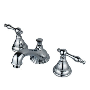 KS5561NL Two-Handle 3-Hole Deck Mount Widespread Bathroom Faucet with Brass Pop-Up, Polished Chrome