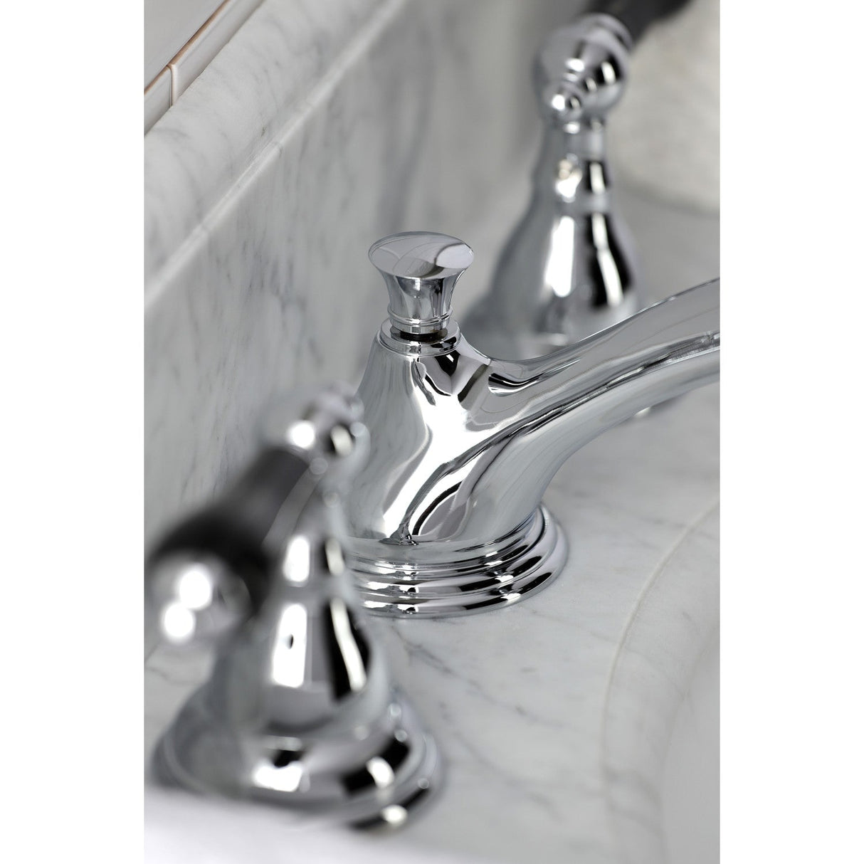 Duchess KS5561PKL Two-Handle Deck Mount Widespread Bathroom Faucet with Brass Pop-Up, Polished Chrome