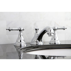 KS5561TL Two-Handle 3-Hole Deck Mount Widespread Bathroom Faucet with Brass Pop-Up, Polished Chrome