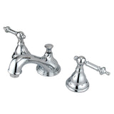 KS5561TL Two-Handle 3-Hole Deck Mount Widespread Bathroom Faucet with Brass Pop-Up, Polished Chrome