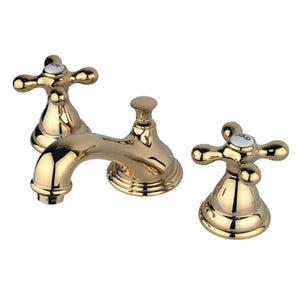 Royale KS5562AX Two-Handle 3-Hole Deck Mount Widespread Bathroom Faucet with Brass Pop-Up, Polished Brass