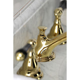 Duchess KS5562PKL Two-Handle Deck Mount Widespread Bathroom Faucet with Brass Pop-Up, Polished Brass