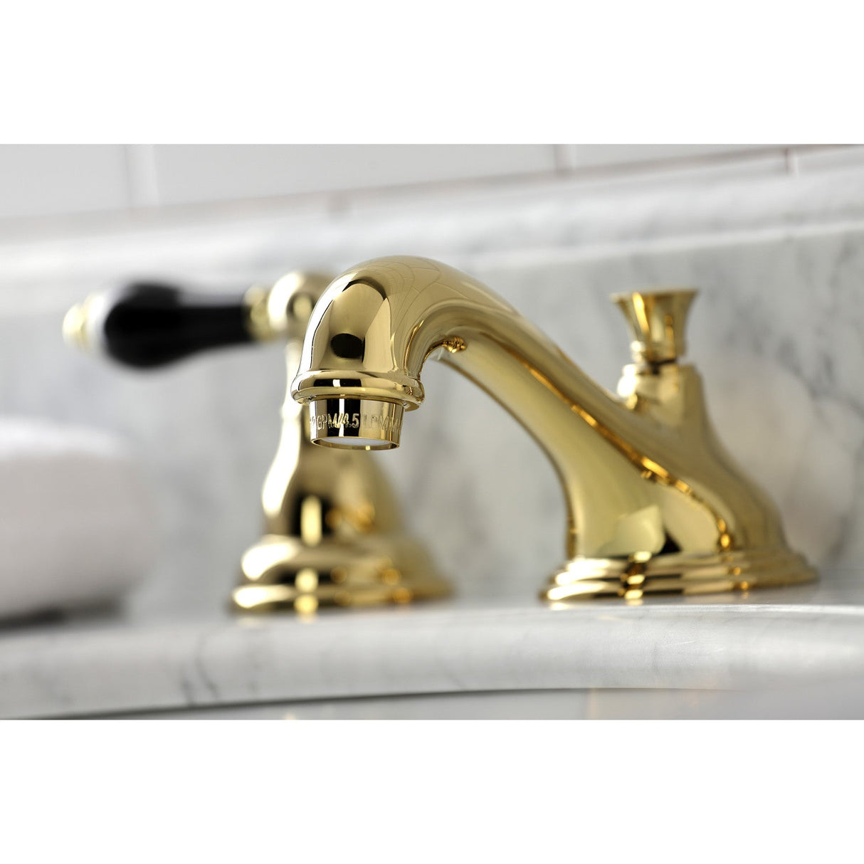 Duchess KS5562PKL Two-Handle Deck Mount Widespread Bathroom Faucet with Brass Pop-Up, Polished Brass