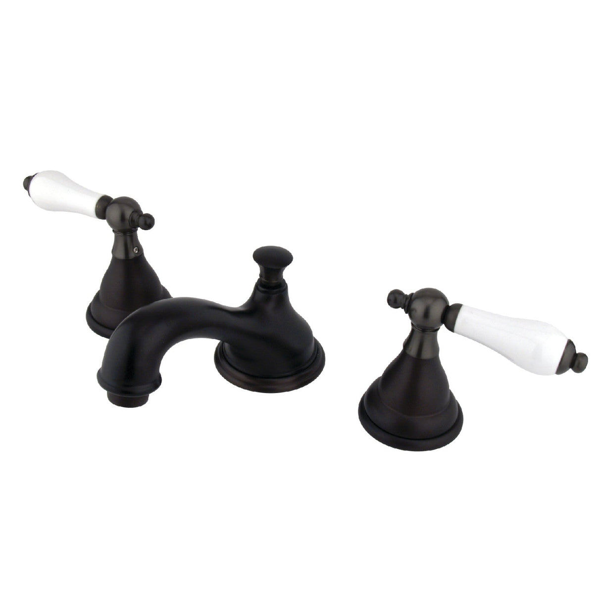 Royale KS5565PL Two-Handle 3-Hole Deck Mount Widespread Bathroom Faucet with Brass Pop-Up, Oil Rubbed Bronze