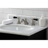 Duchess KS5568PKL Two-Handle Deck Mount Widespread Bathroom Faucet with Brass Pop-Up, Brushed Nickel