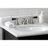 Duchess KS5568PKL Two-Handle Deck Mount Widespread Bathroom Faucet with Brass Pop-Up, Brushed Nickel