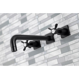 Essex KS6020BEX Two-Handle 3-Hole Wall Mount Roman Tub Faucet, Matte Black