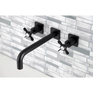 Essex KS6020BEX Two-Handle 3-Hole Wall Mount Roman Tub Faucet, Matte Black