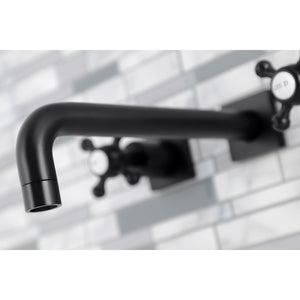 Metropolitan KS6020BX Two-Handle 3-Hole Wall Mount Roman Tub Faucet, Matte Black